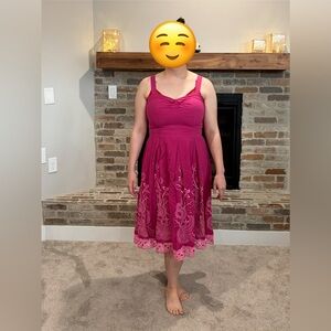 Tatyana Pink Midi Dress